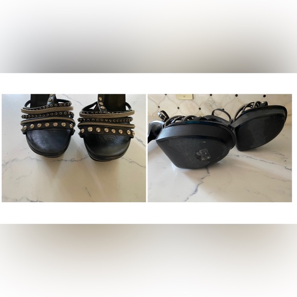 Saint Laurent Paris Platform Studded & Chained High Heel Stilettos US 10 (E40) - Picture 13 of 15